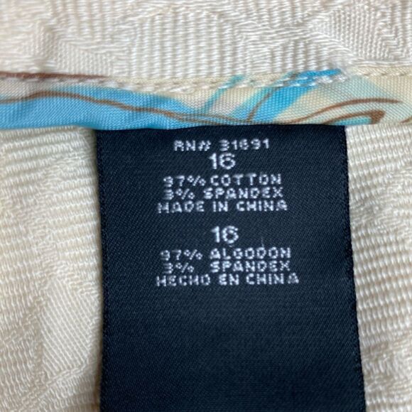 NWT NICOLE by NM 16 Antique White New World Wide Leg Stretchy Dress Pants - Picture 6 of 9